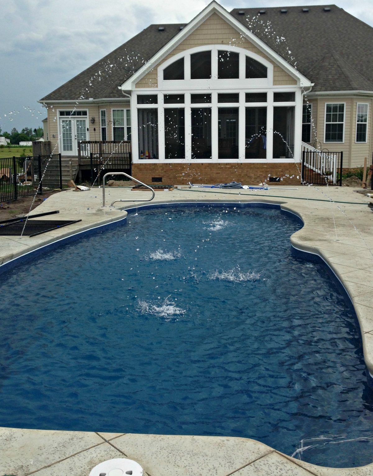 fiberglass swimming pool, Moyock swimming pool*, Currituck pool builder, in ground pool Outer Banks, OBX pool install*